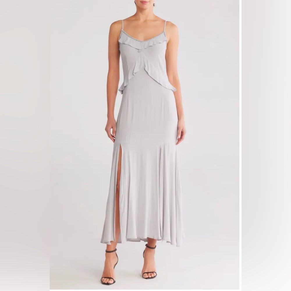 Lovestitch Beaded Crepe Maxi Dress